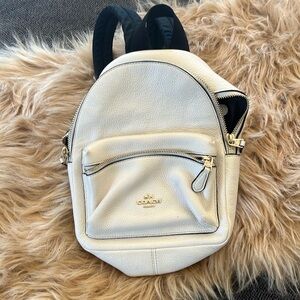 Leather coach mini backpack purse